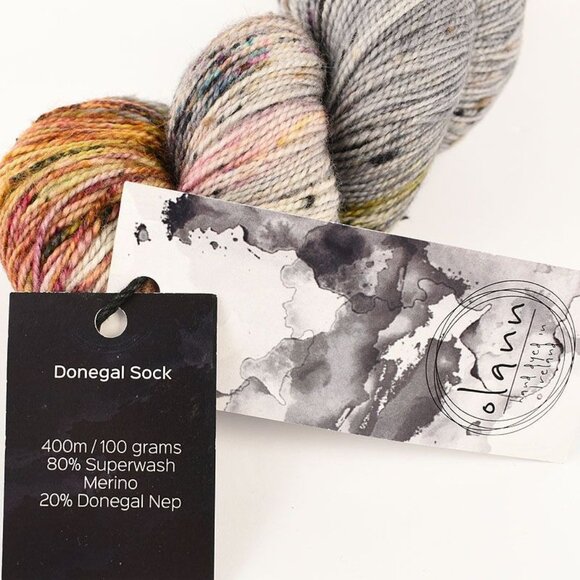 Olann Donegal Sock Yarn Superwash Merino Donegal Nep Blend Hand Dyed Maolog - Picture 3 of 3